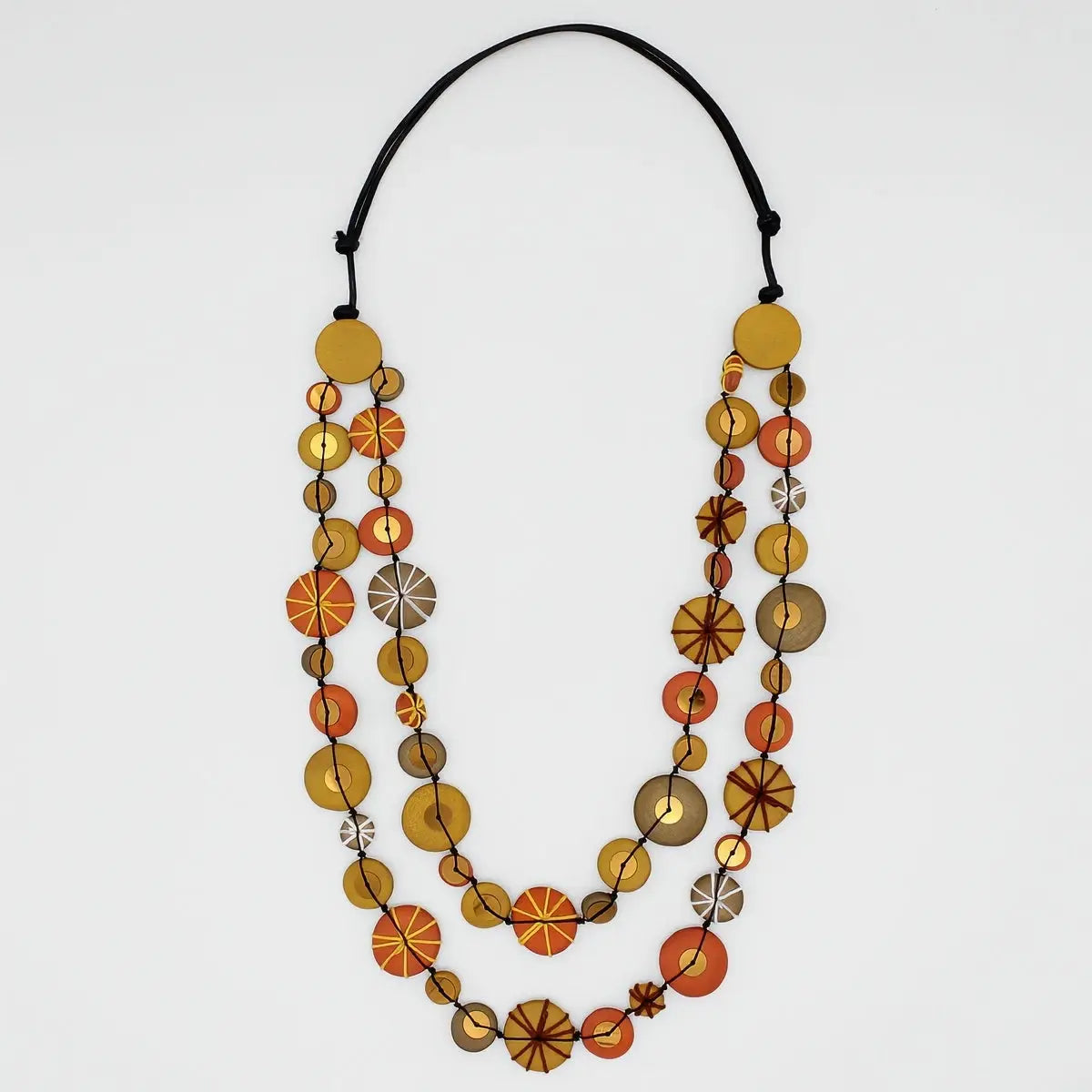 SYLCA Orange Melody Statement Necklace