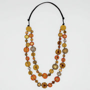SYLCA Orange Melody Statement Necklace