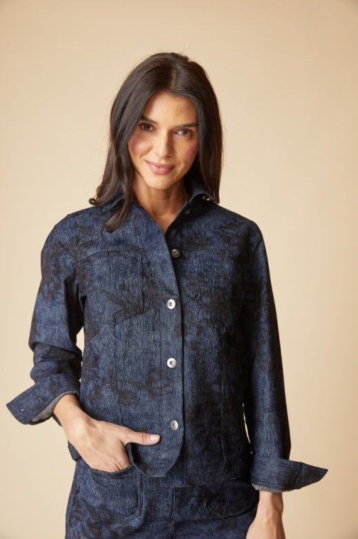 Habitat Luxe Cord Boyfriend Jacket - 47411 - NAVY