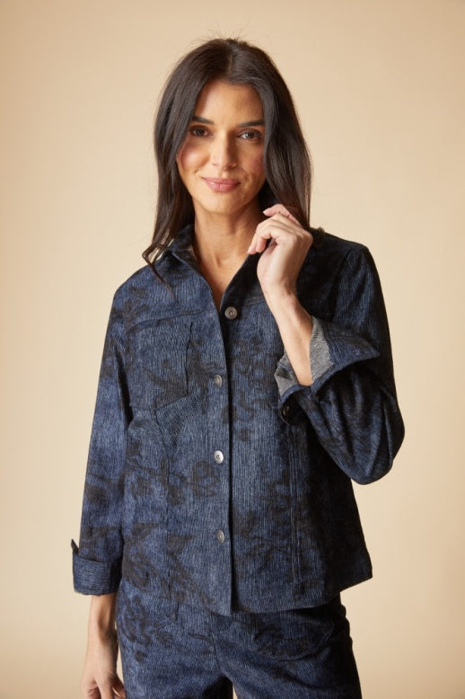 Habitat Luxe Cord Boyfriend Jacket - 47411 - NAVY