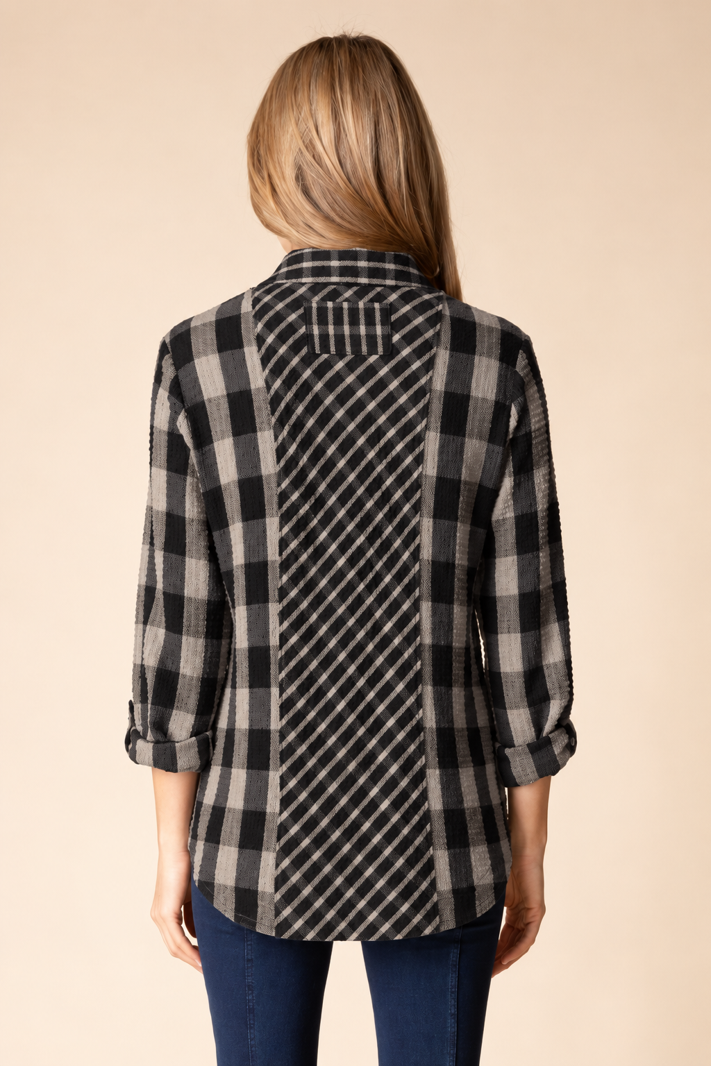 Habitat Plaidemonium Boyfriend Tunic - 40334 - BLACK