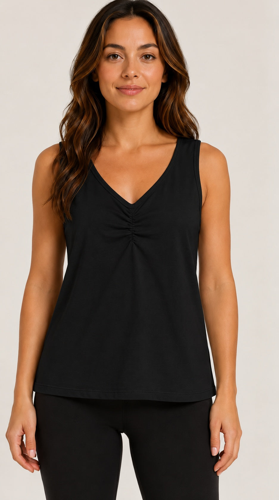 Prairie Cotton by CMC Stretch Terry Ruched Tank Top - ST796