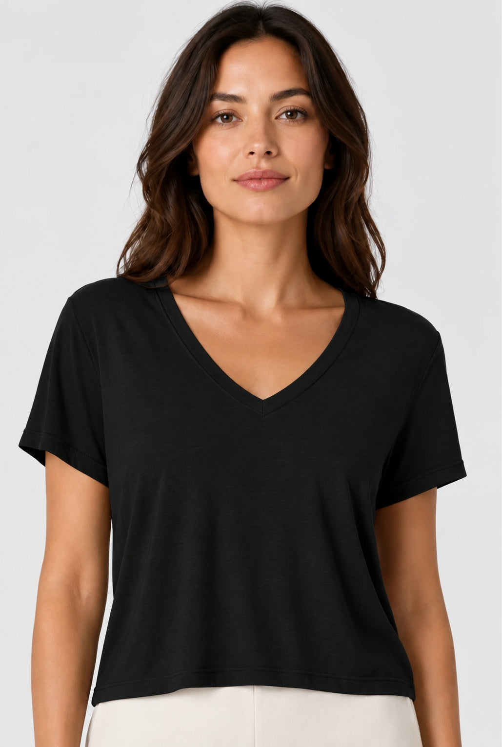 Prairie Cotton by CMC Prairie Lux Relaxed V-Neck Top - LX165