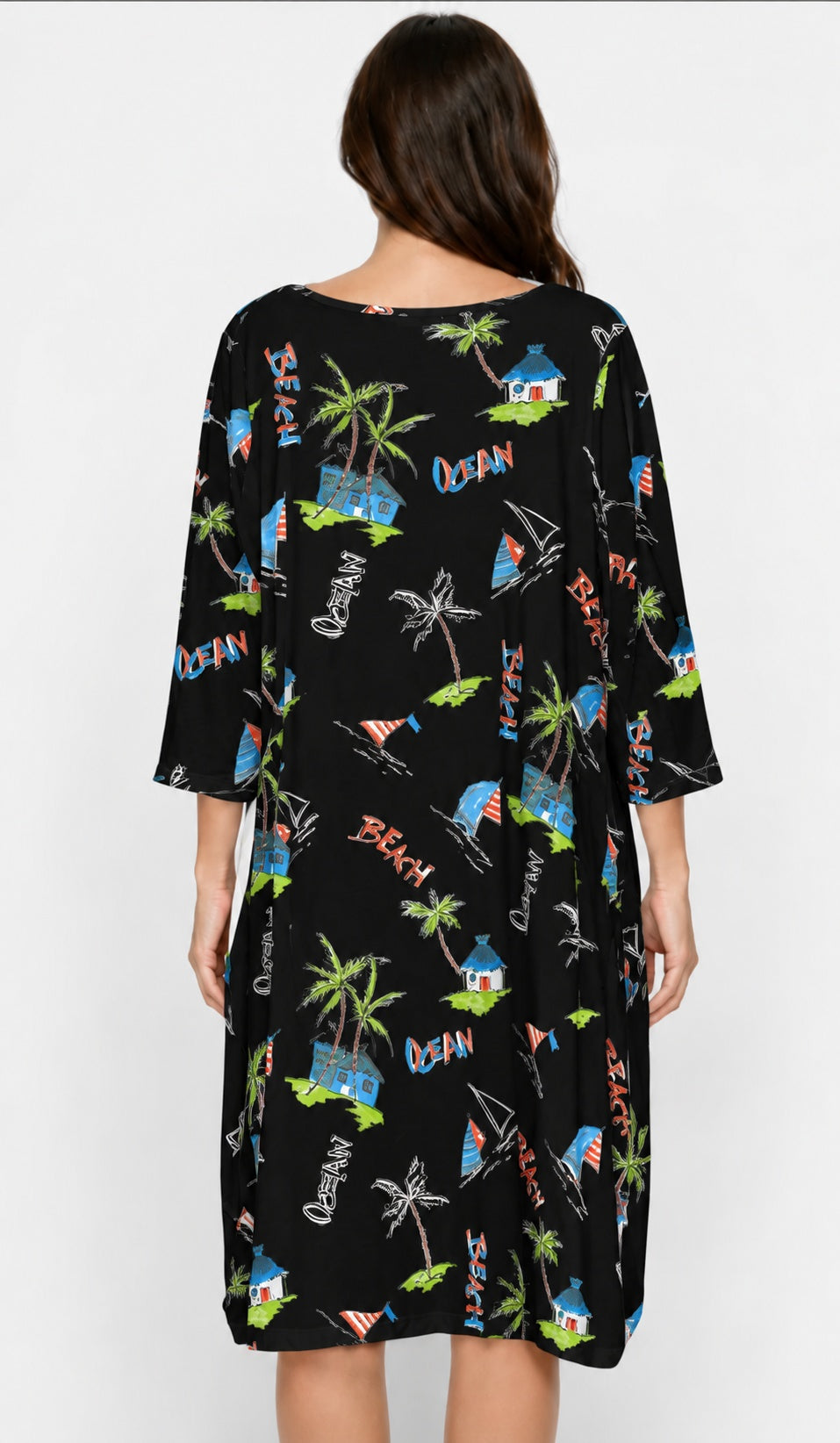 Prairie Cotton by CMC Printed Tulip Dress - OC956/P - JERSEY OCEAN CARIBE