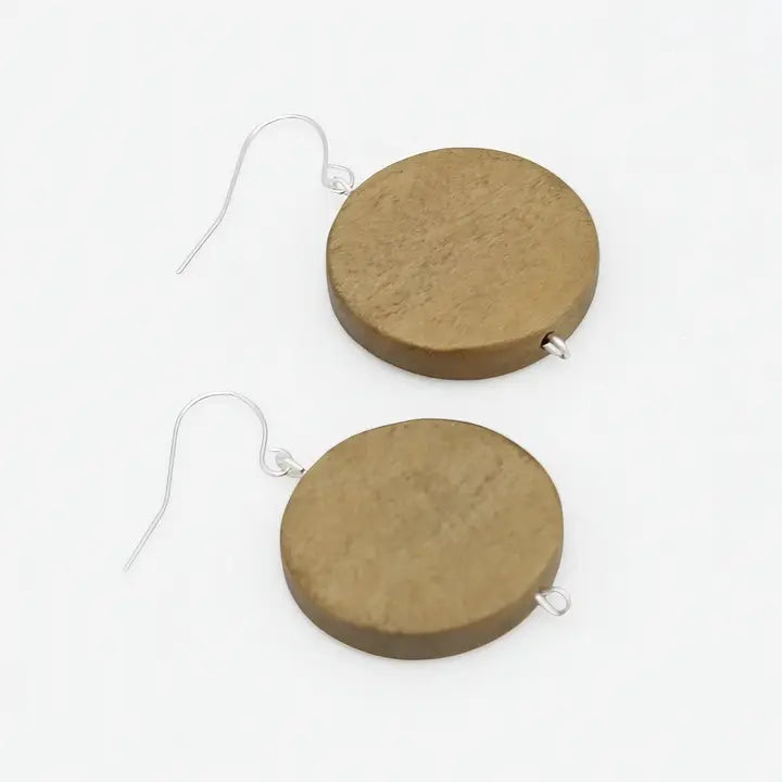 SYLCA Light Brown Double Bead Sarah Earrings - SD18E65 - LIGHT BROWN