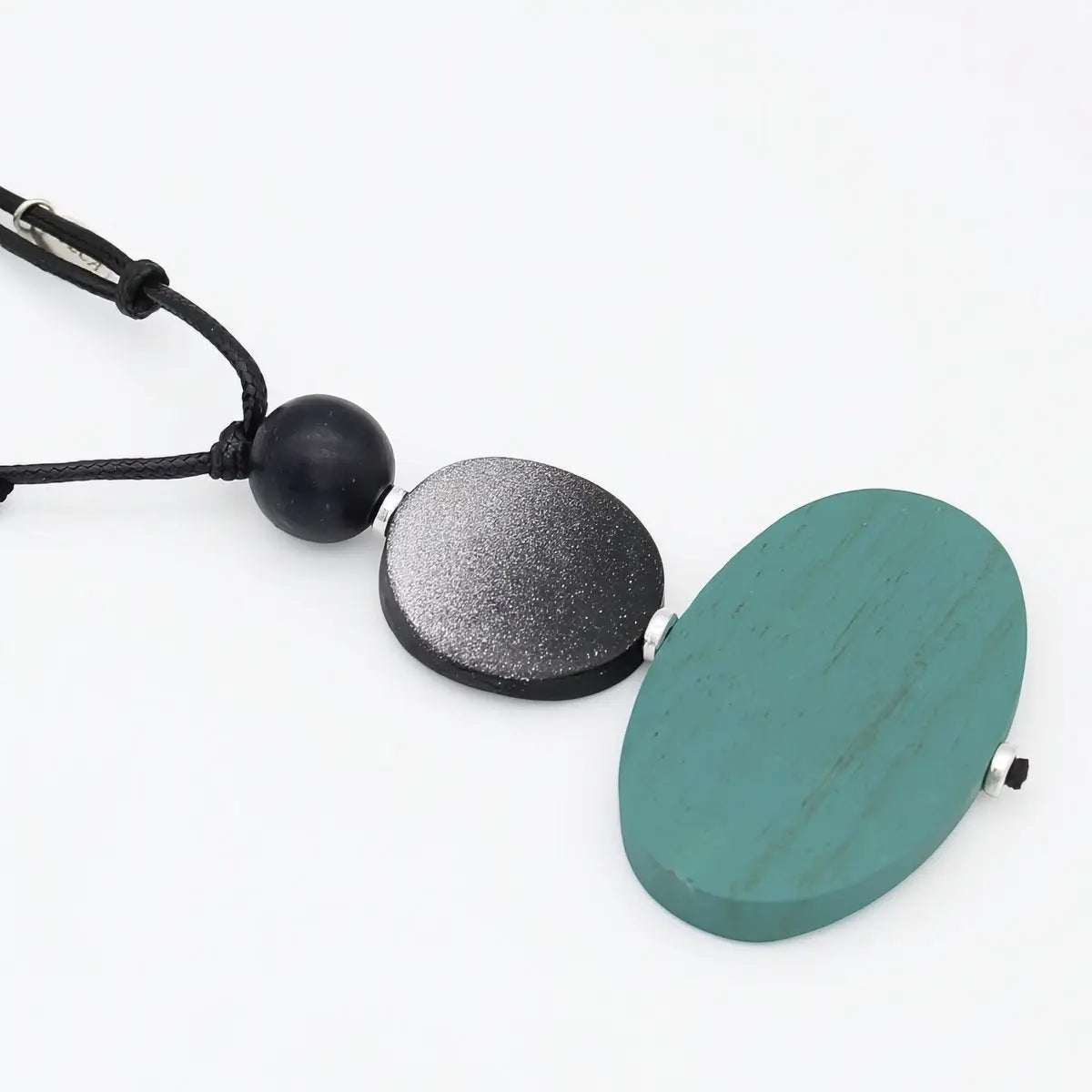 SYLCA Odette Teal Oval Pendant Necklace - SD26N33 - TEAL