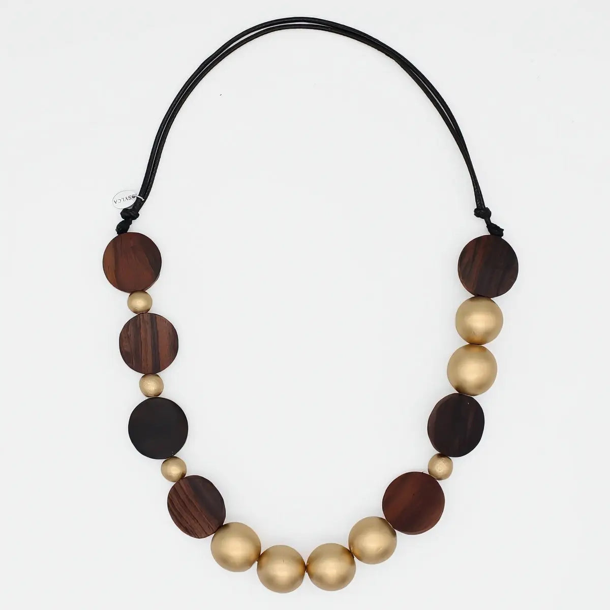 SYLCA Golden Birch Statement Necklace
