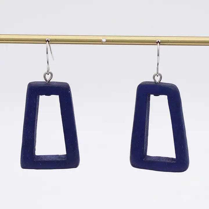 SYLCA Blue Driftwood Dangle Earrings