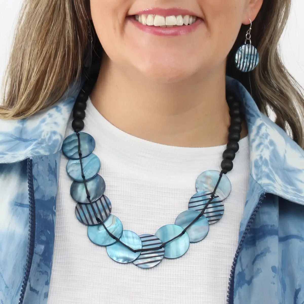 SYLCA Blue Jessa Collar Necklace