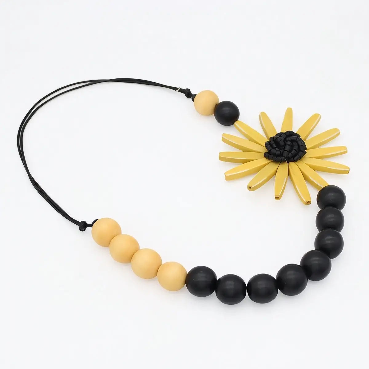 SYLCA Chunky Yellow Flower Statement Necklace - SD24N23 - YELLOW