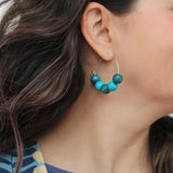 SYLCA Aqua Hoop Dangle Earring