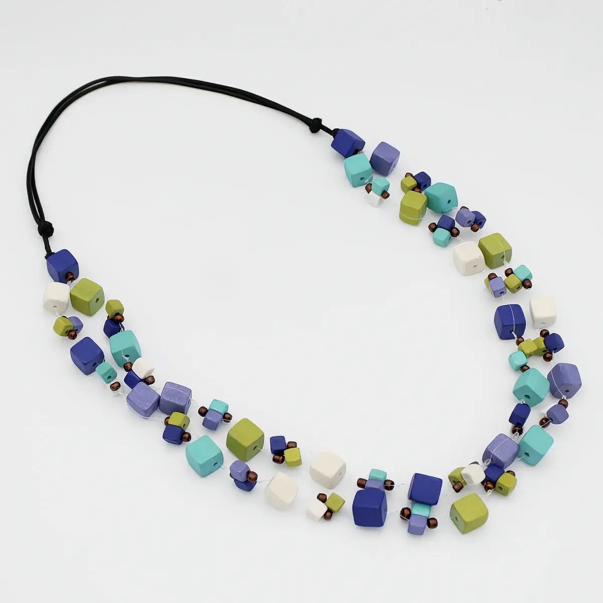 SYLCA Shades of Blue Lia Floating Bead Necklace
