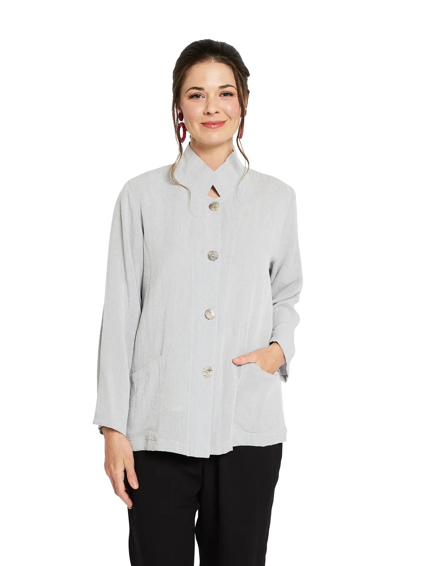 Fridaze AA04 - Classic Two Pocket Linen Jacket