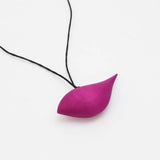 SYLCA Fuchsia Robin Bird Wooden Pendant Adjustable Necklace