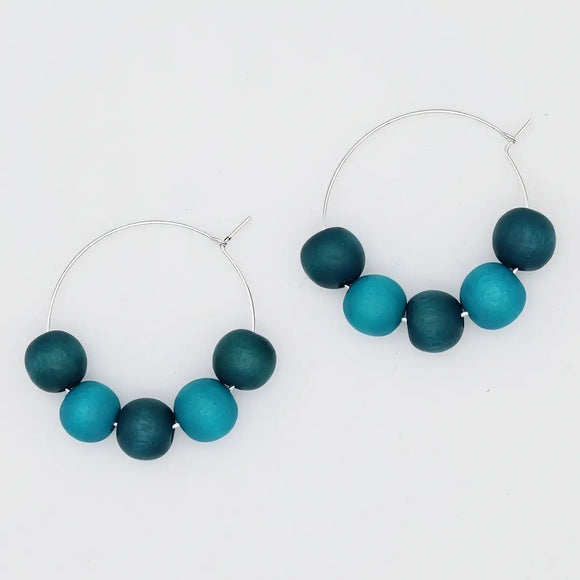 SYLCA Aqua Hoop Dangle Earring