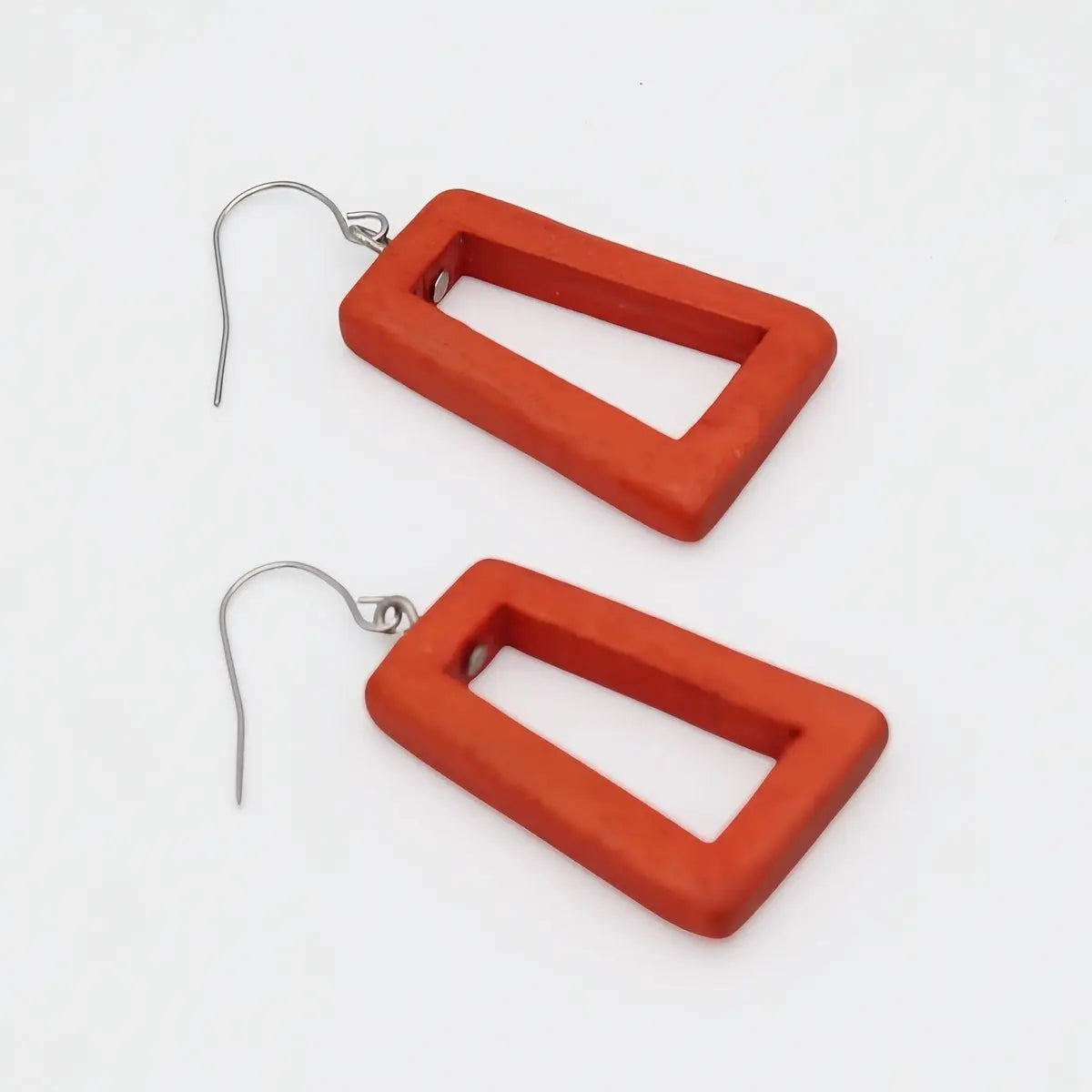 SYLCA Orange Driftwood Dangle Earrings