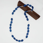 SYLCA Blue Blair Oval Bead Necklace