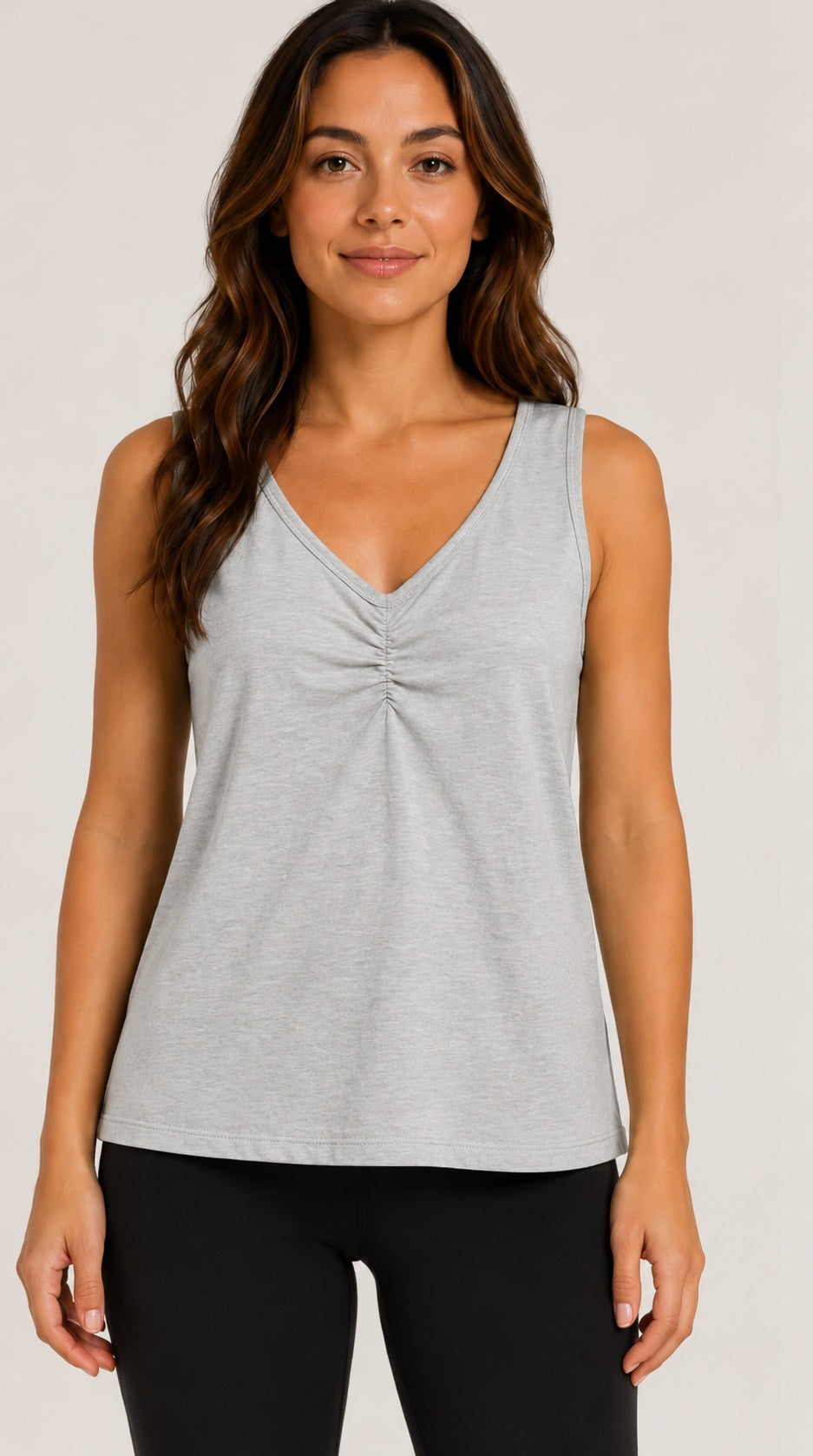 Prairie Cotton by CMC Stretch Terry Ruched Tank Top - ST796