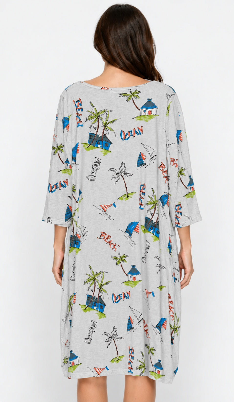 Prairie Cotton by CMC Printed Tulip Dress - OC956/P - JERSEY OCEAN CARIBE