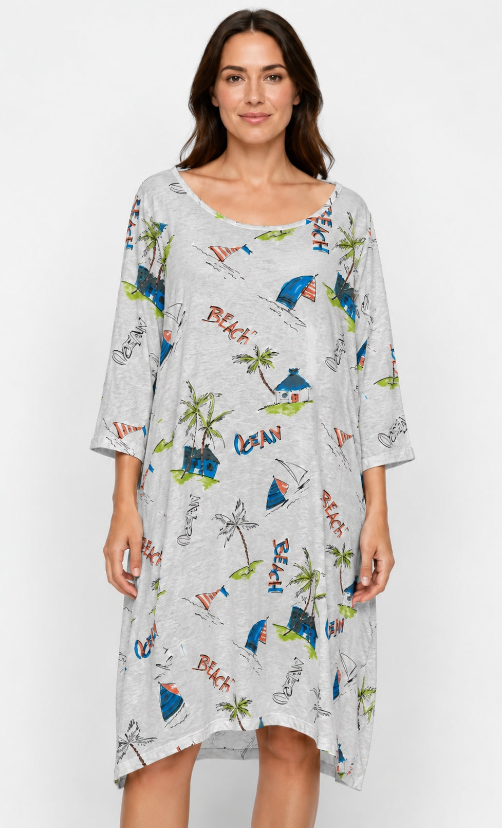 Prairie Cotton by CMC Printed Tulip Dress - OC956/P - JERSEY OCEAN CARIBE