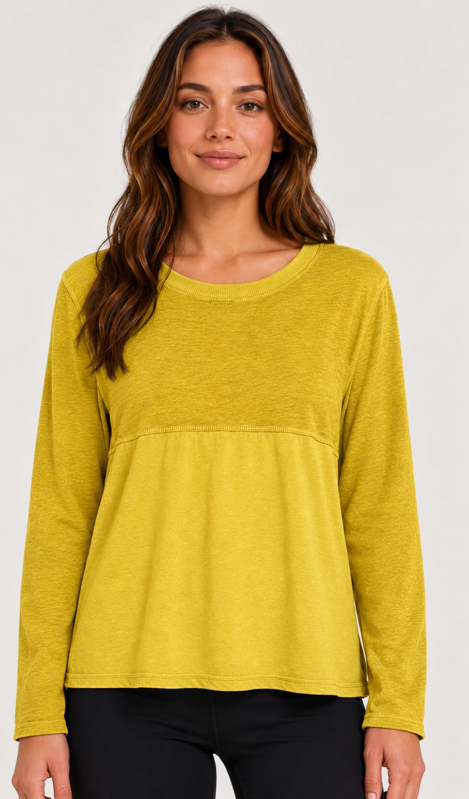 Prairie Cotton by CMC Heather Stretch Terry Contrast Crew Sweatshirt - HST706