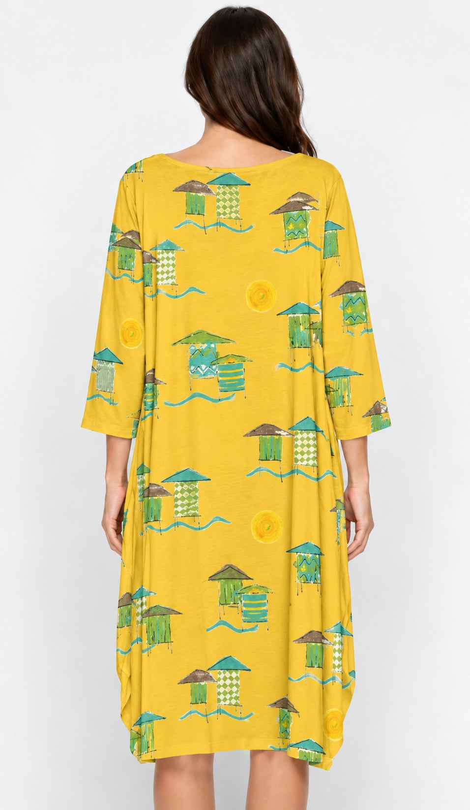 Prairie Cotton by CMC Printed Tulip Dress - BB956/P - JERSEY BORA BORA