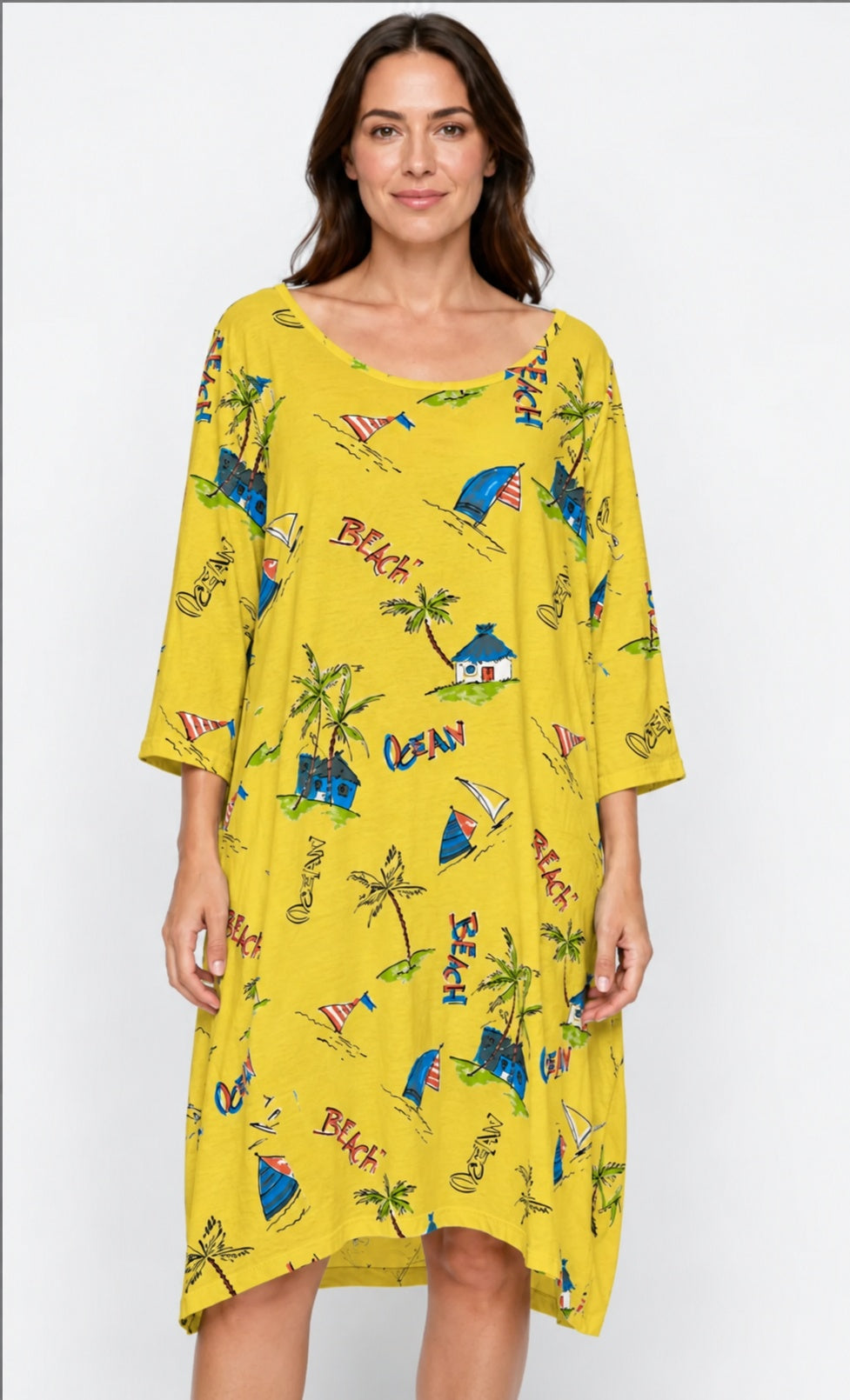 Prairie Cotton by CMC Printed Tulip Dress - OC956/P - JERSEY OCEAN CARIBE