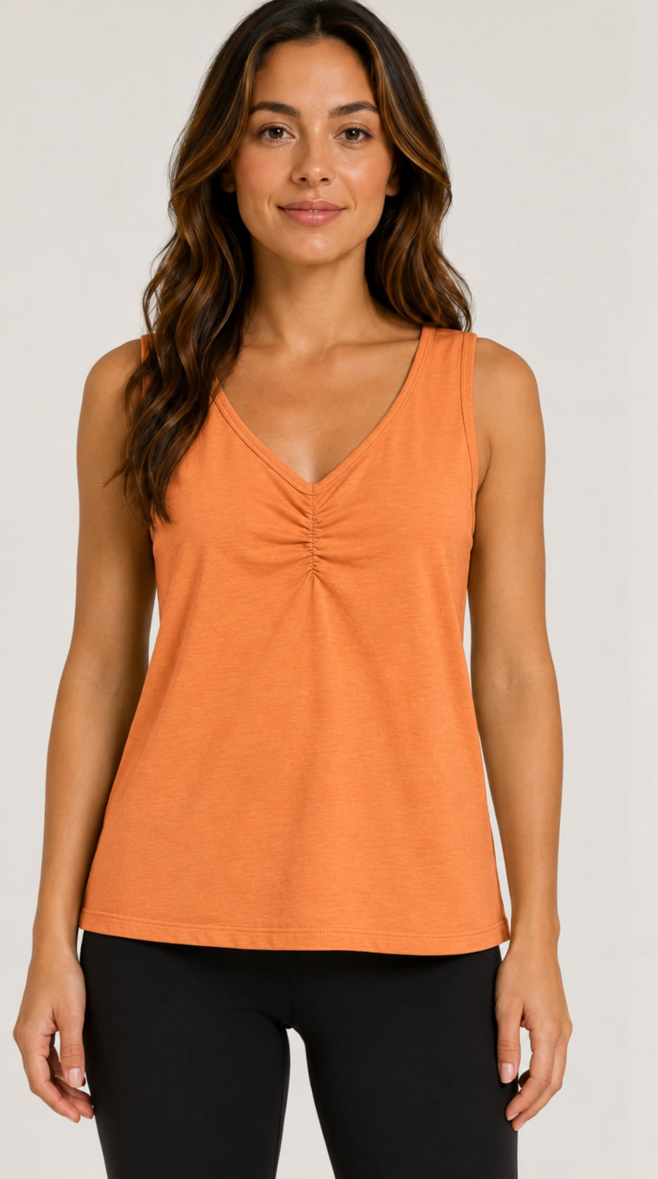 Prairie Cotton by CMC Stretch Terry Ruched Tank Top - ST796