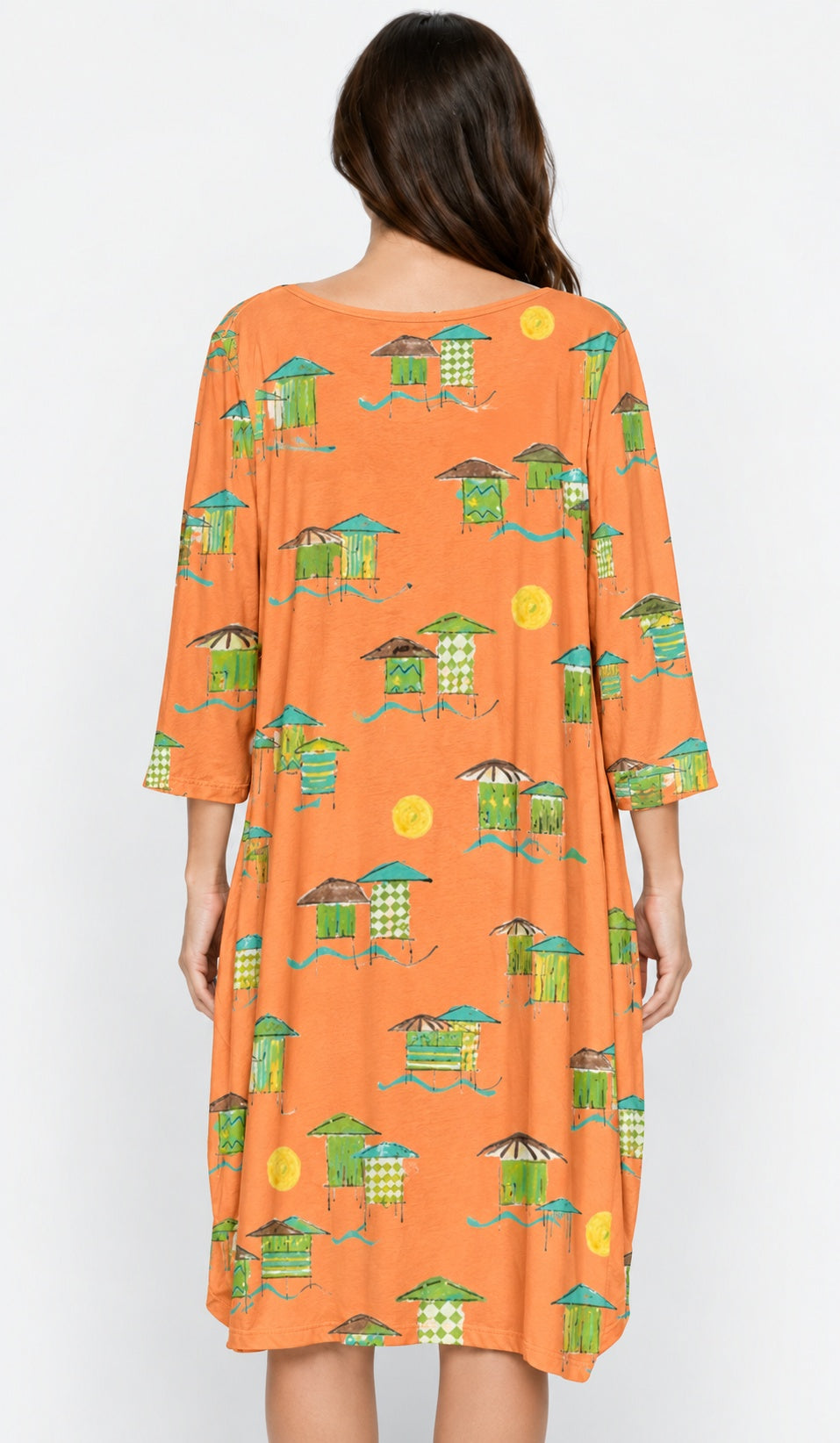 Prairie Cotton by CMC Printed Tulip Dress - BB956/P - JERSEY BORA BORA