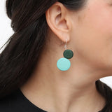 SYLCA Green Georgie Two Bead Drop Earrings