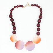 SYLCA Maroon Mirage Statement Necklace - SD26N13 - MAROON