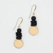 SYLCA Gold and Black Dusk Earrings - SD25E27 - GOLD