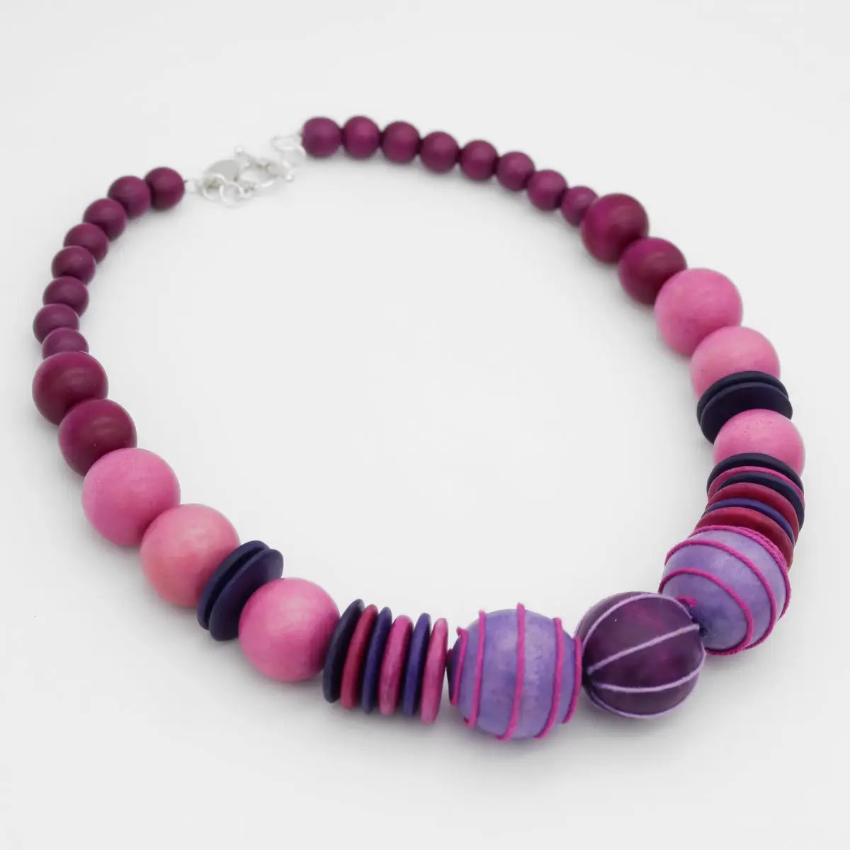 SYLCA Pink Elowen Bead Necklace - SD25N53 - PINK