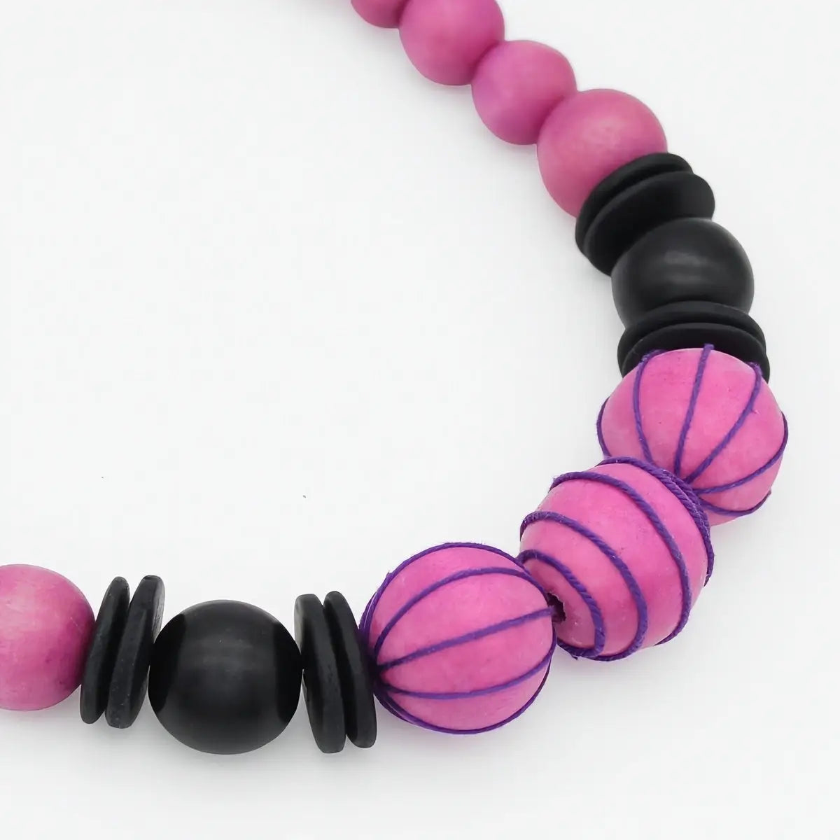 SYLCA Pink Pulse Statement Necklace - SD26N15 - PINK