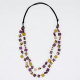 SYLCA Merlot Lia Floating Bead Necklace