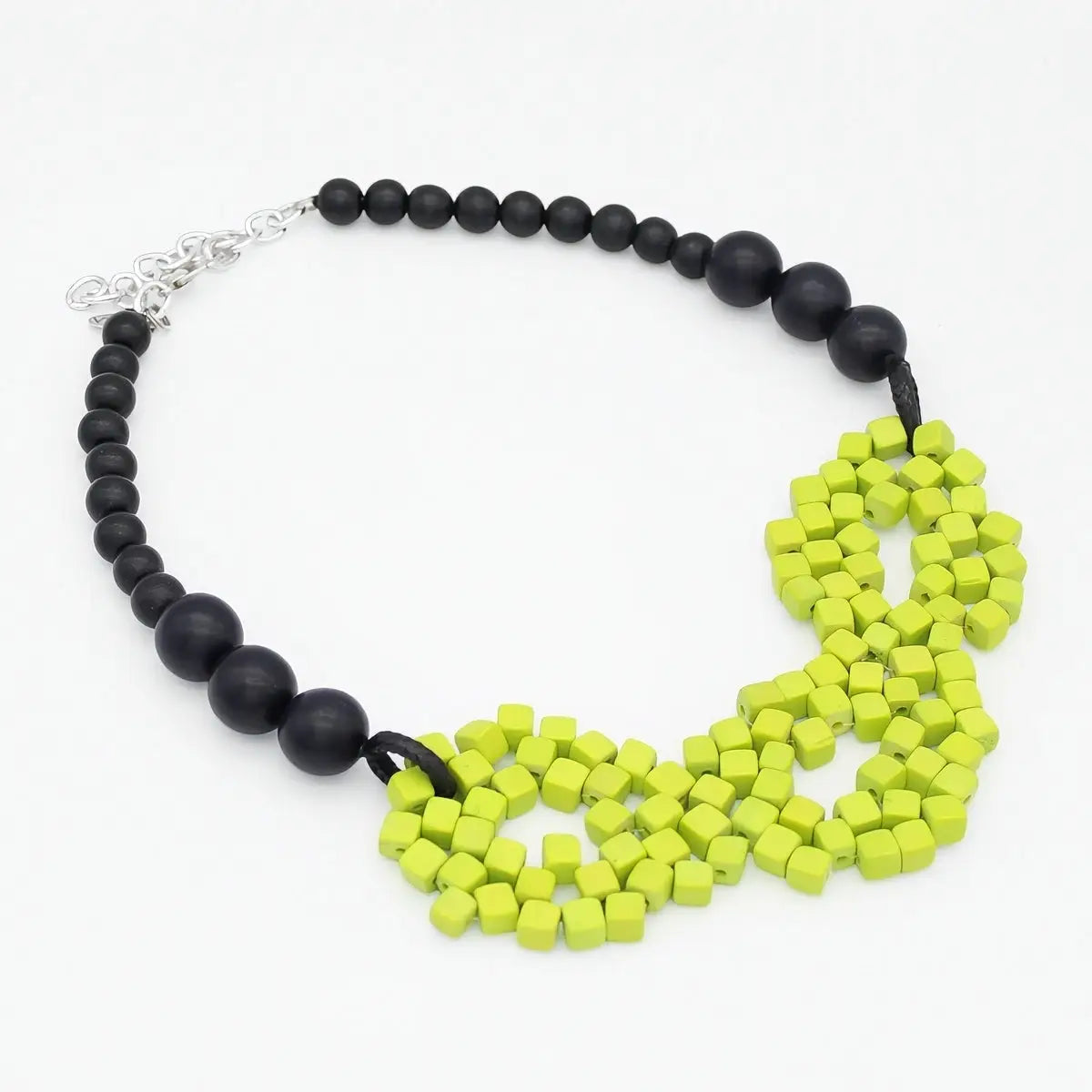 SYLCA Lime Blue Mosaic Statement Necklace - SD26N20 - LIME