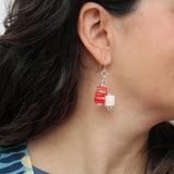 SYLCA Red Duel Drop Earring
