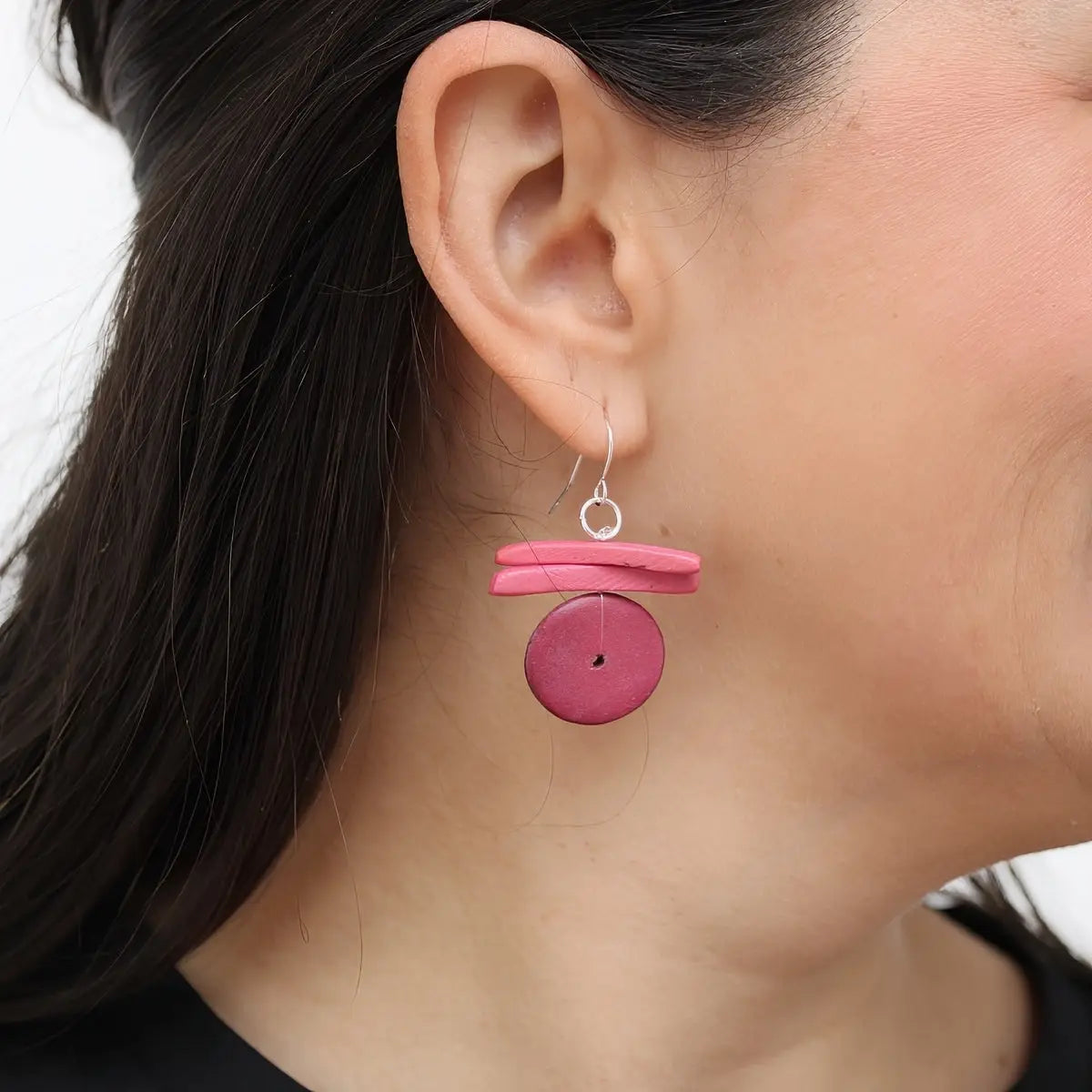 SYLCA Raspberry Billie Dangle Earring