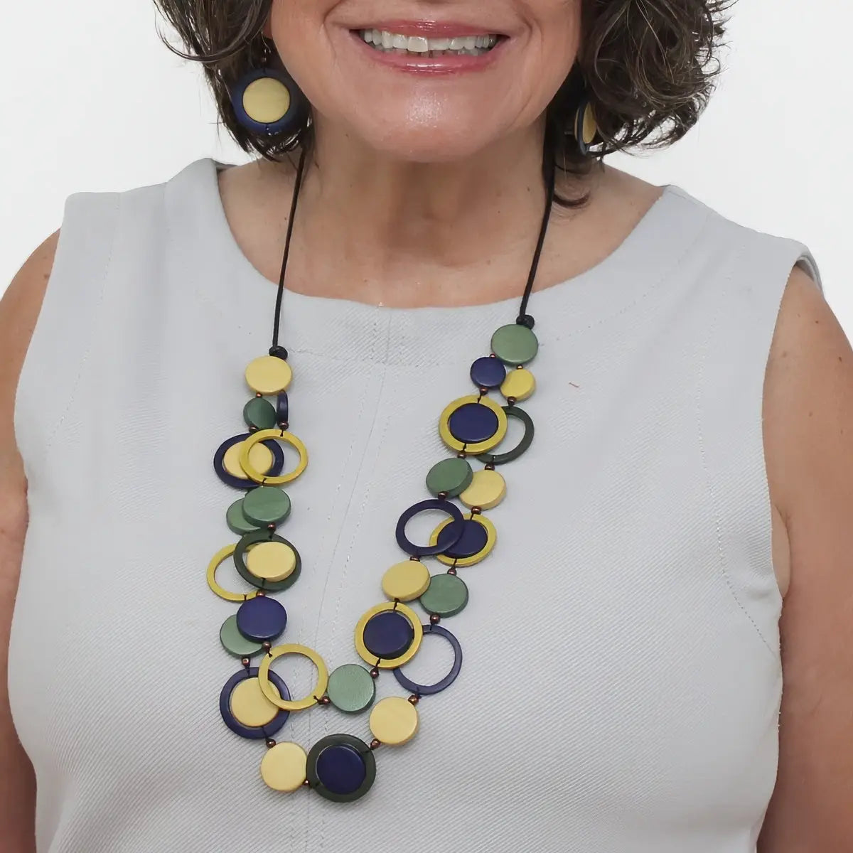 SYLCA Yellow Circle Cut-Out Necklace