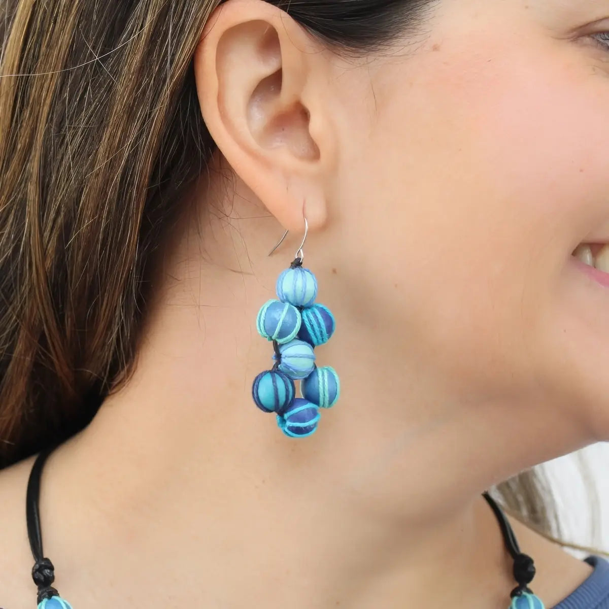 SYLCA Royal Blue Pamela Berries Earrings