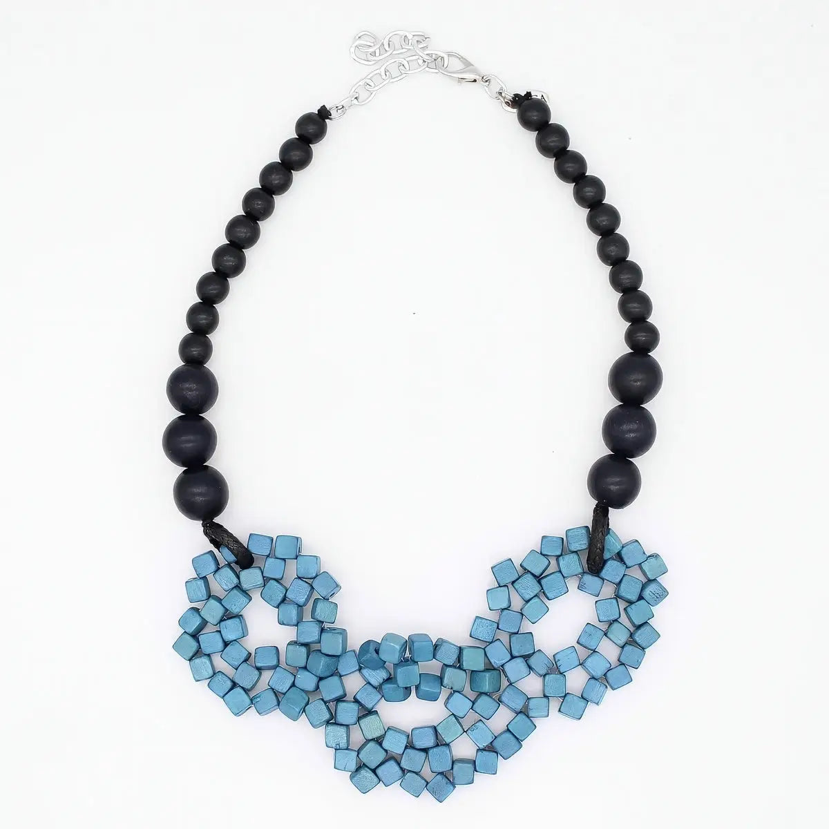 SYLCA Ocean Blue Mosaic Statement Necklace - SD26N20 - OCEAN BLUE