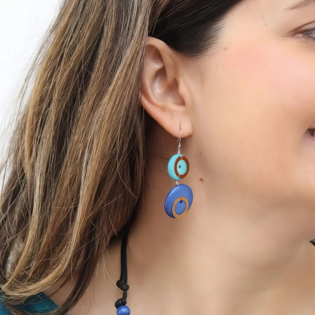 SYLCA Blue Adria Dangle Earrings