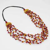 SYLCA Eclipse Multi Color Statement Necklace