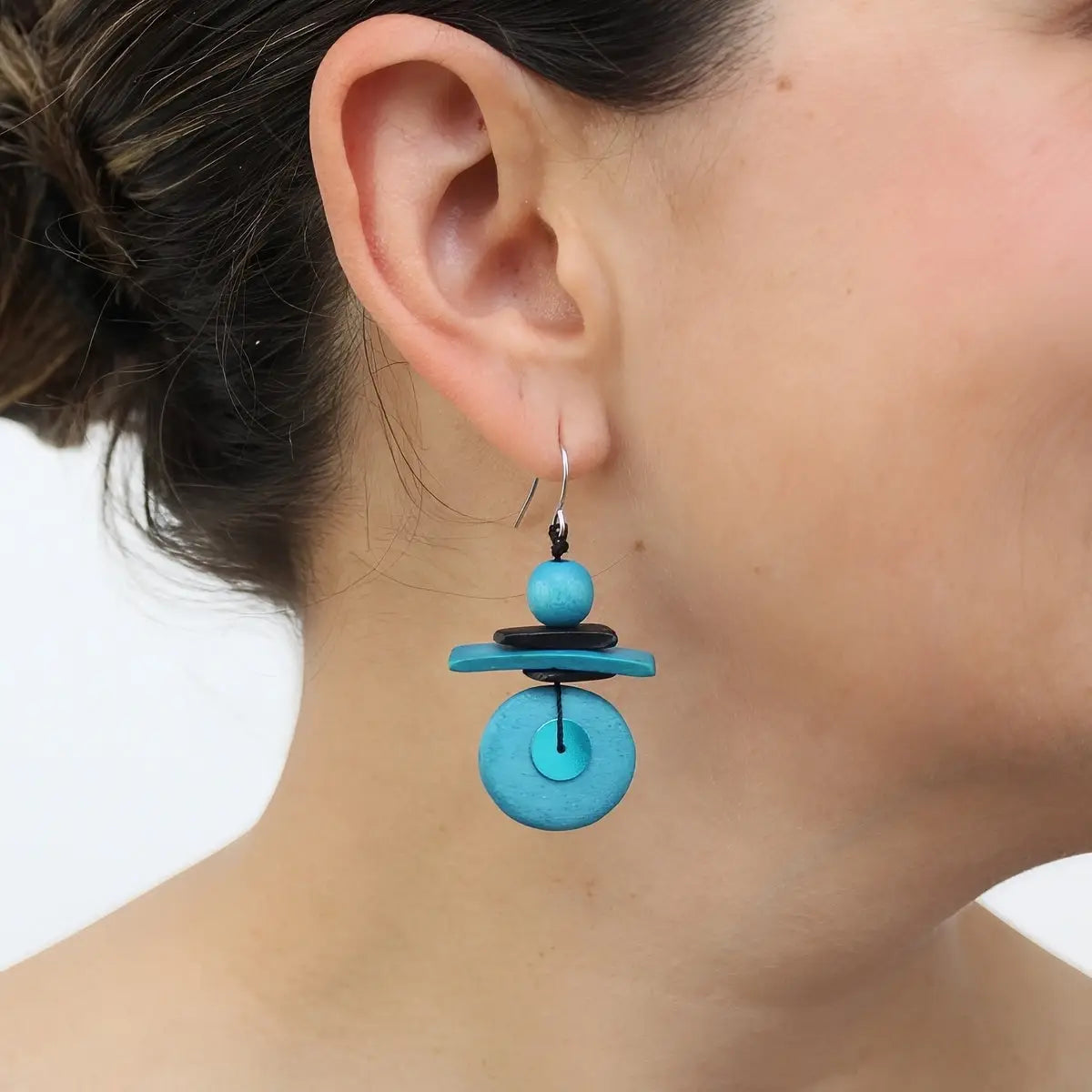 SYLCA Assuta Aqua Drop Earrings - BP25E01 - AQUA