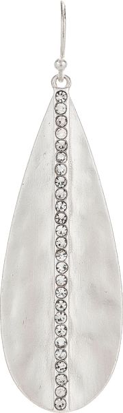 RAIN Silver Crystal Line Teardrop Earring