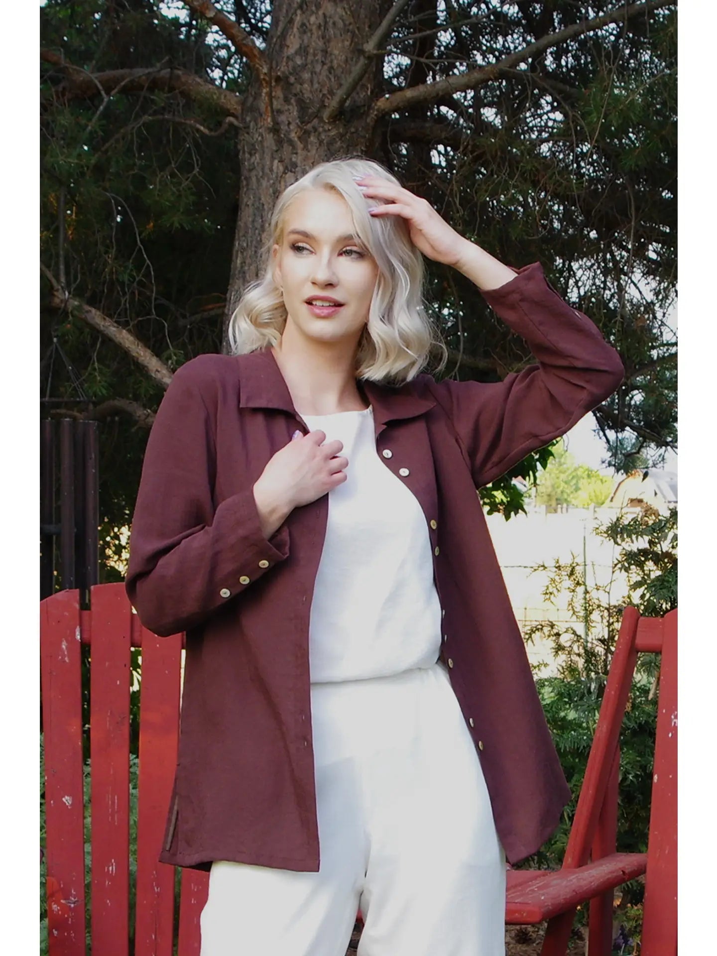 Fridaze AA59 - Fun Buttons Linen Shirt