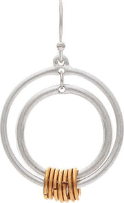 RAIN Two Tone Circles Around Double Circles Earring - E3575TT
