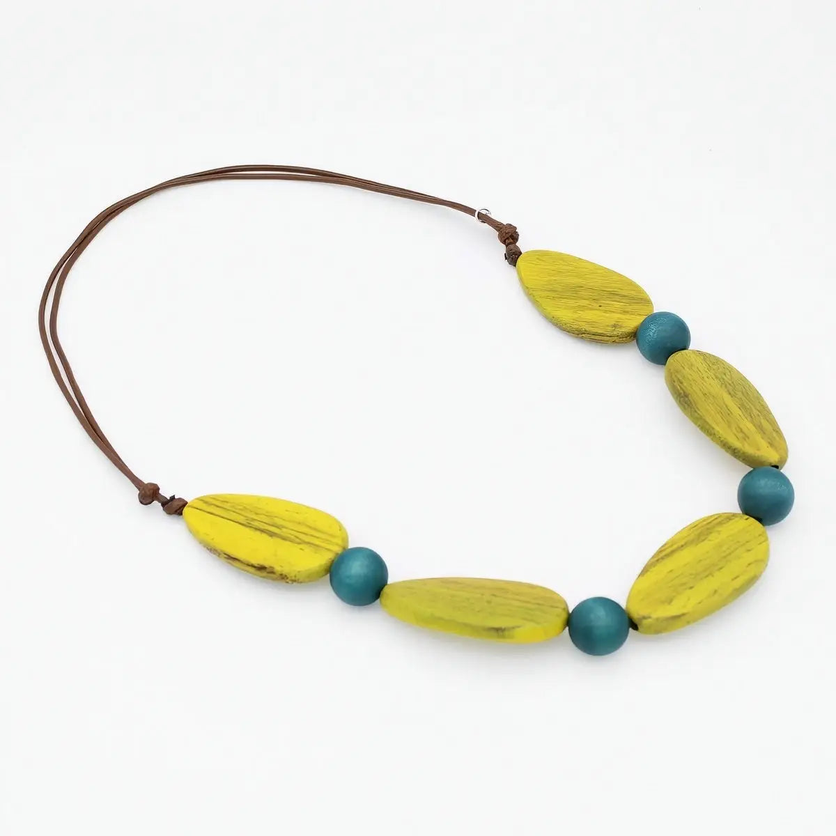 SYLCA Freya Yellow and Teal Colorfall Necklace