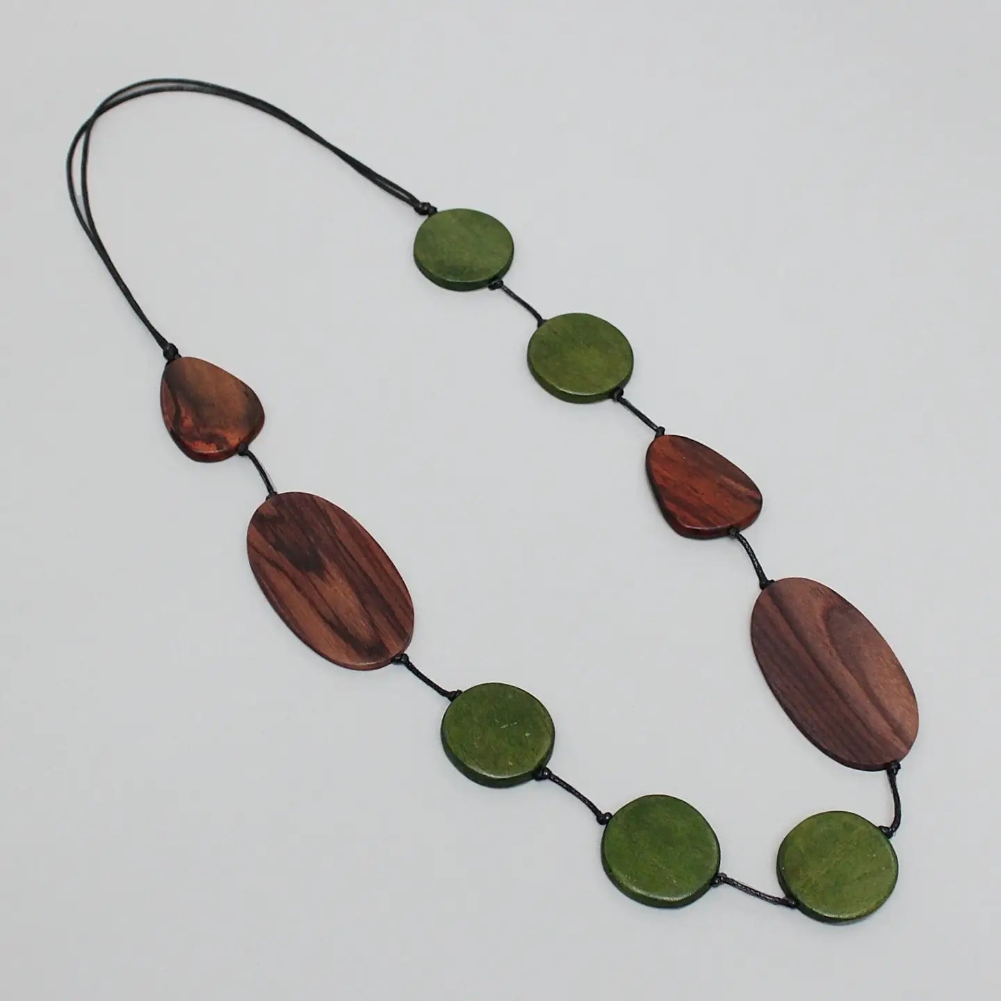 SYLCA Green and Wood Emory Necklace - DW22N19 - GREEN