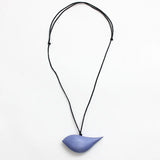 SYLCA Periwinkle Robin Bird Wooden Pendant Adjustable Necklace